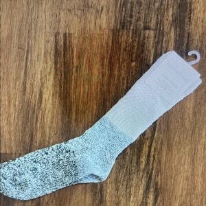 White and Gray Men's Sock